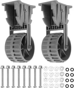 2pcs Inflatable Boat Launching Wheels - Mount Dinghy Towing - Nylon Boat Carrier for Small Kayak and Raft