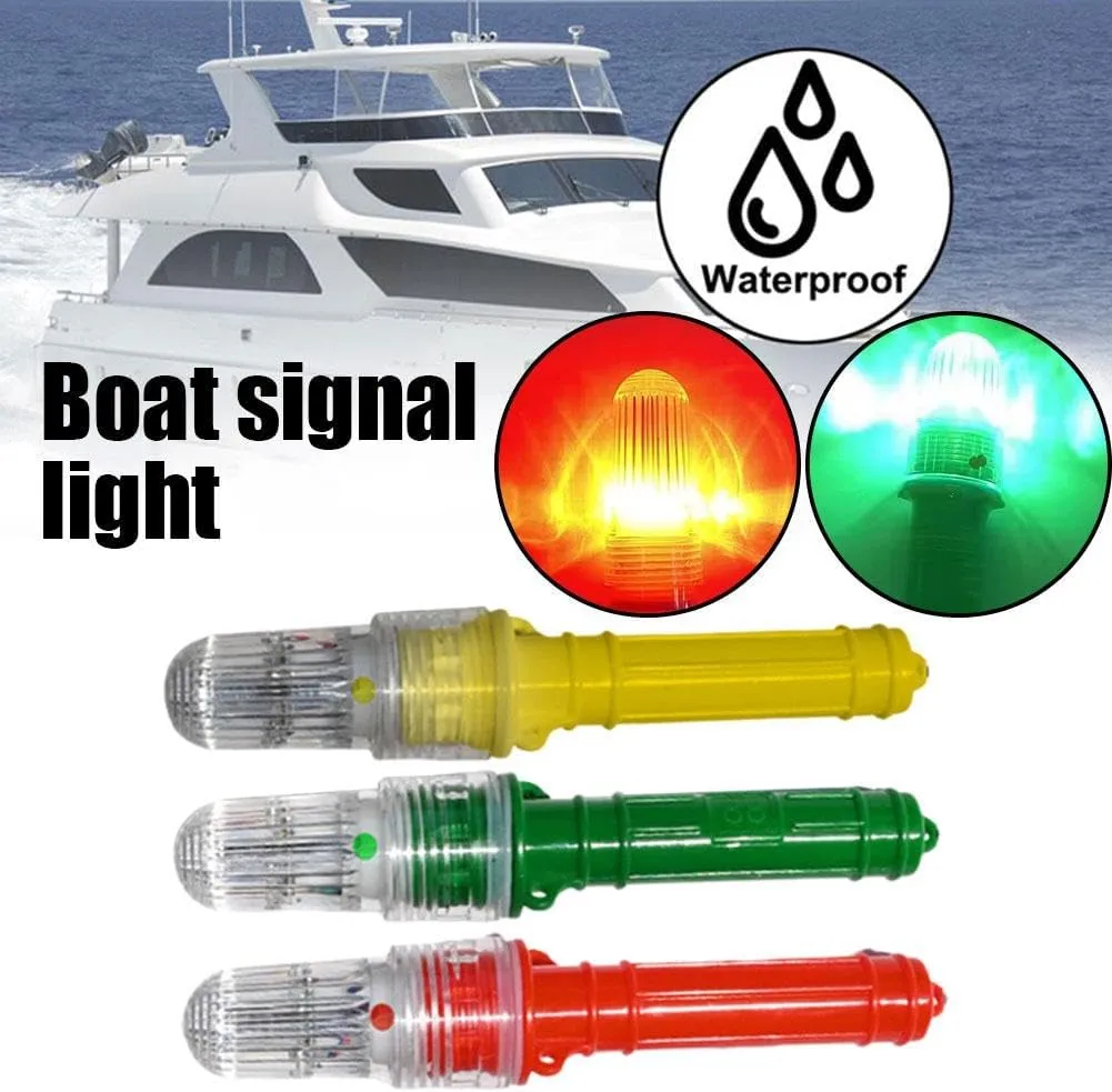 3 PCS Boat Flares, 2025 New Electronic Boat Flare Coast Guard Approved, Waterproof Emergency Signals, Boat Safety Kit for Fishing Nets, Buoys & Boats