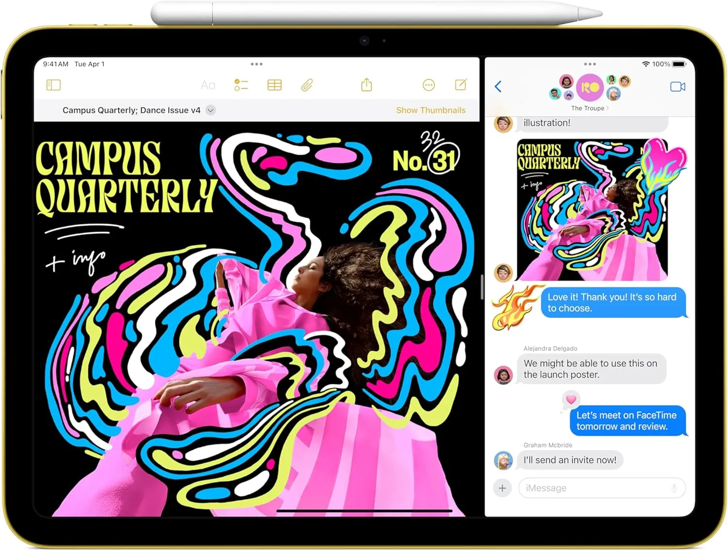 Apple iPad 11-inch: A16 chip, 11-inch Model, Liquid Retina Display, 128GB, Wi-Fi 6, 12MP Front/12MP Back Camera, Touch ID, All-Day Battery Life  Silver