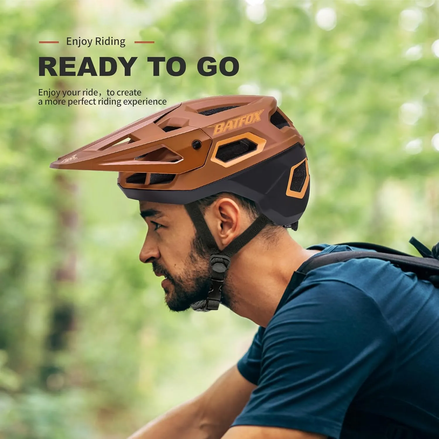 BATFOX Bike Helmet,Mountain Bike Helmet Helmets for Men Women Adults Youth