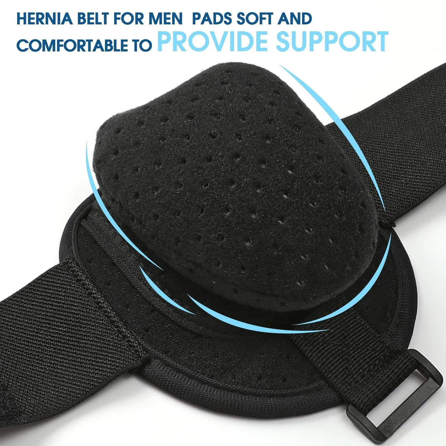 COSTICA Hernia Belts for Men, Inguinal Hernia Support Belt for Men and Women, Adjustable Groin Belt Fits Left or Right Side, Support Truss for Inguinal, 1 Removable Compression Pad, 1 PCS, L/XL