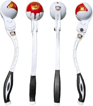 Crommie- SL Small Adjustable SideArm Ball-Thrower for Cricket Bowling Practice | 60kmph to 160 kmph Speed | Full and Half Pitch | Upto 30ft Knocking Space (White) | LxWxH 42x8x6cm, Standard