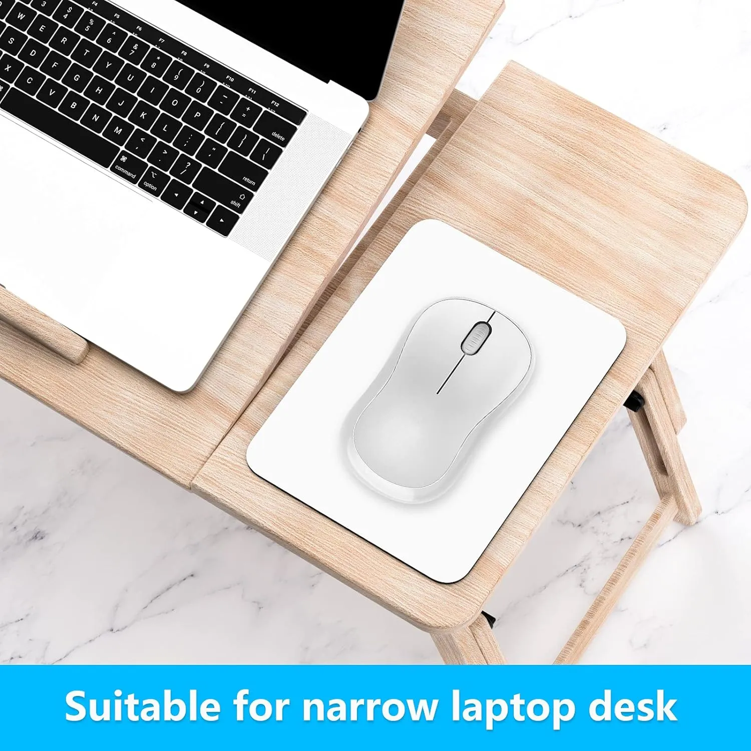 Dapesuom Small Mouse Pad, 6 x 8 Inch Thick Rubber Premium-Textured Non-Slip Portable & Washable Mini Mouse Mat for Women Men Wireless Laptops Keyboard Tray Gaming Work Computer Office Travel, White