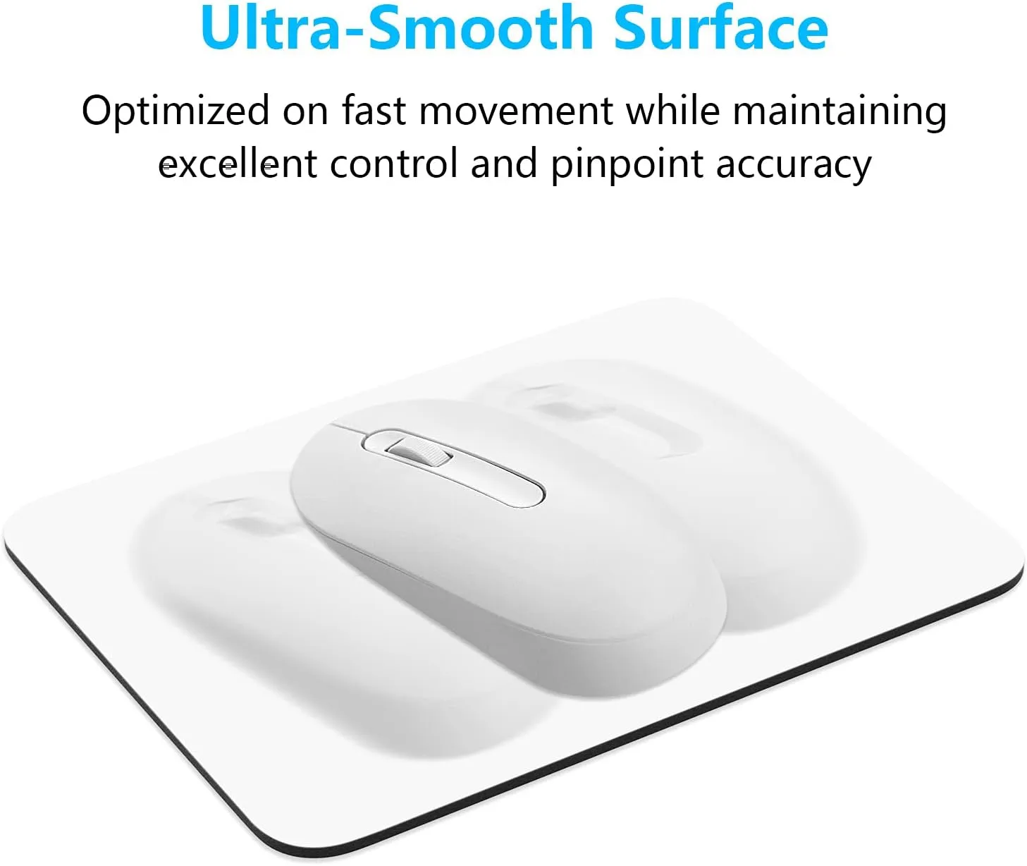 Dapesuom Small Mouse Pad, 6 x 8 Inch Thick Rubber Premium-Textured Non-Slip Portable & Washable Mini Mouse Mat for Women Men Wireless Laptops Keyboard Tray Gaming Work Computer Office Travel, White