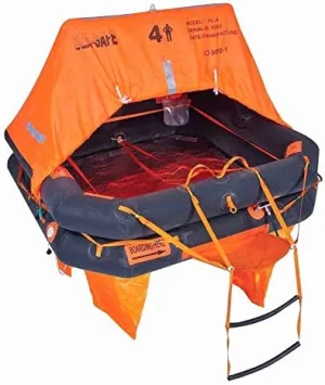 DUY4CCR 4 Person Liberty Recreational Offshore Raft with Liferaft in Container