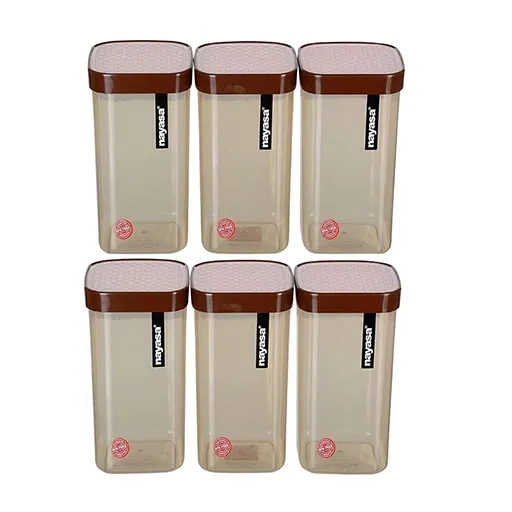 Fusion Plastic Containers 1500ml, Set of 6