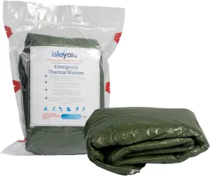Heavy Duty Emergency Survival Blanket, Thermal Space Foil Blankets for Warmth, 3-Layer Design Upgrade Reusable Mylar Emergency Blanket for Outdoors, Camping, Hiking, Marathons, First Aid