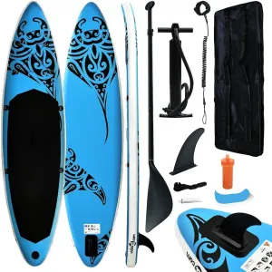 Inflatable Stand Up Paddleboard Set 126"x29.9"x5.9" Blue 11,6KG