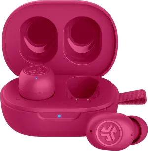 JLab JBuds Mini True Wireless Bluetooth Earbuds   Charging Case, Hot Pink, IP55 Sweat and Dust Proof, Bluetooth Multipoint, Be Aware Audio, 3 EQ Sound Settings, Crystal Clear Calls