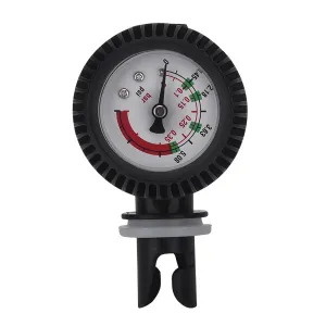 Kayak Barometer, Kayak Air Pressure Gauge, 0-0.35 Bar/0-5.08 PSI Nylon Inflatable Boat Air Pressure Gauge Kayak Barometer with Valve Adaptor for Inflatable Boat Kayak Raft Rowing