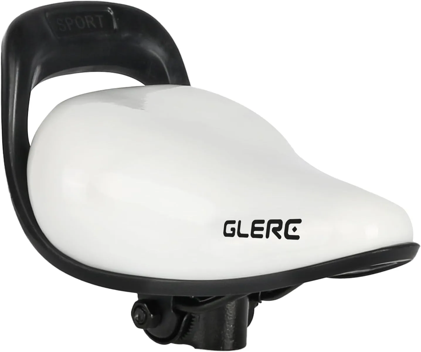 Kids Bike Seat Saddle with Parent Handle Accessories Fit for 12 14 16 18 20 inch Girls & Boys Road City BMX Mountain Cruiser Bicycle, White/Pink/Black