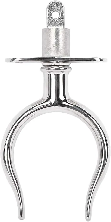 Lifeboat Rowing Boat Paddle Fork, Stainless Steel Fixed Rod Rowing Marine Paddle Fork for Boats Raft Accessories