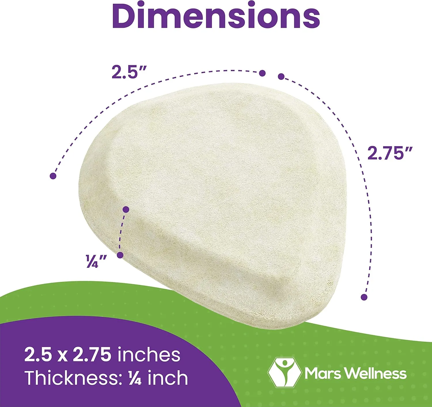 Metatarsal Felt Foot Pad Skived Cut (1/4" Thick) - Made in USA - 6 Pairs (12 Pieces)