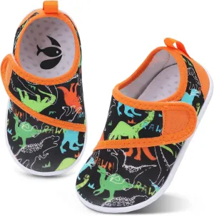 shopUAL Toddler Water Shoes Kids Girls Boys Beach Aqua Socks Skin Barefoot Walking Water Shoes Quick Dry Non-Slip Breathable Swim Pool Surf