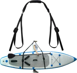 SUP Shoulder Carrier Strap Soft Kayak Storage Sling Adjustable Length with Metal Accessories for Canoe Paddle Board Carrying