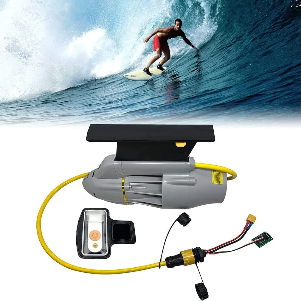 Surfing Fins, Paddleboard Electric Power Conversion Kit for Hard SUPs, 12V Battery Electric Fin Stand Up Paddle Board Surf Board Kayak Surfboard Rechargable for Surfboards