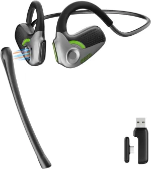 Wireless Gaming Headphone with Detachable Noise Canceling Mic for PC, PS4, PS5, Switch, Xbox, Bluetooth   2.4Ghz USB   Type-C Connections, Upgraded Low Latency and Lightweight