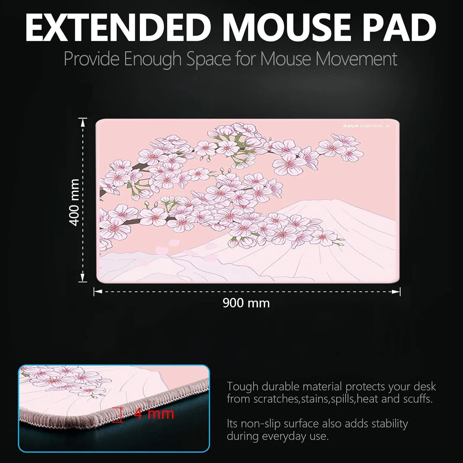 X-Raypad Aqua Control 2 Gaming Mouse Pad, Ultra-High Precision Mouse Pad with Perfect Speed and Control Capability, Consistent X and Y Glide, Designed for Fps Players with Low DPI Requirements