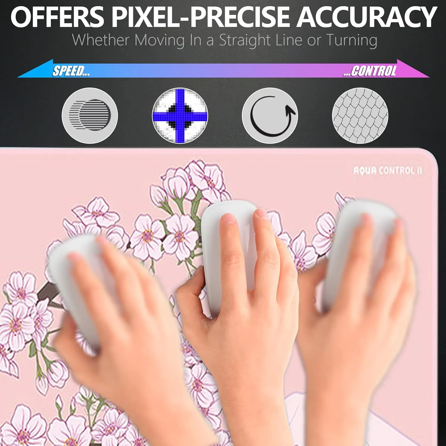 X-Raypad Aqua Control 2 Gaming Mouse Pad, Ultra-High Precision Mouse Pad with Perfect Speed and Control Capability, Consistent X and Y Glide, Designed for Fps Players with Low DPI Requirements