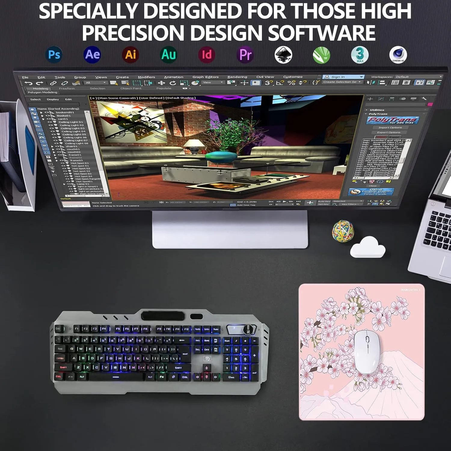 X-Raypad Aqua Control 2 Gaming Mouse Pad, Ultra-High Precision Mouse Pad with Perfect Speed and Control Capability, Consistent X and Y Glide, Designed for Fps Players with Low DPI Requirements